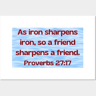 Bible Verse Proverbs 27:17 Posters and Art